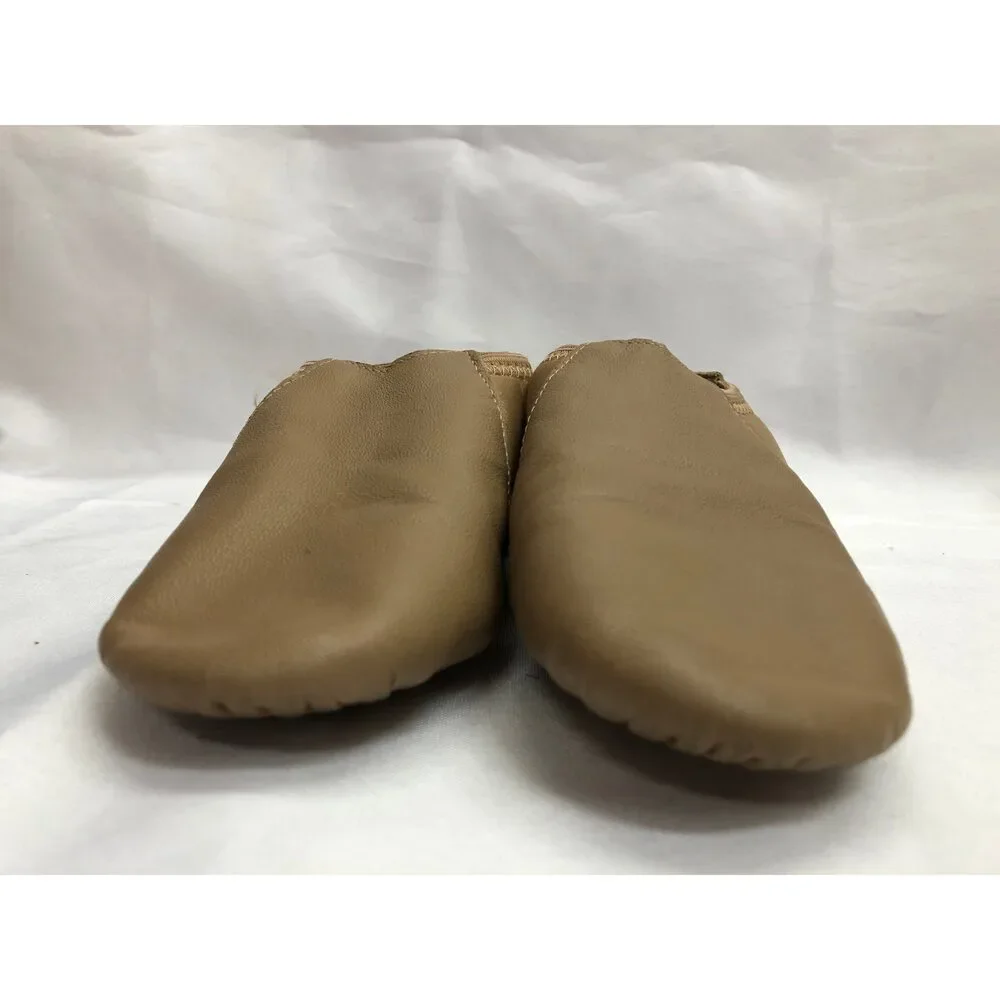 Pre-Owned Dance Jazz Shoes So Danca 13.5M Child JZ43 Tan Pull On Leather Split